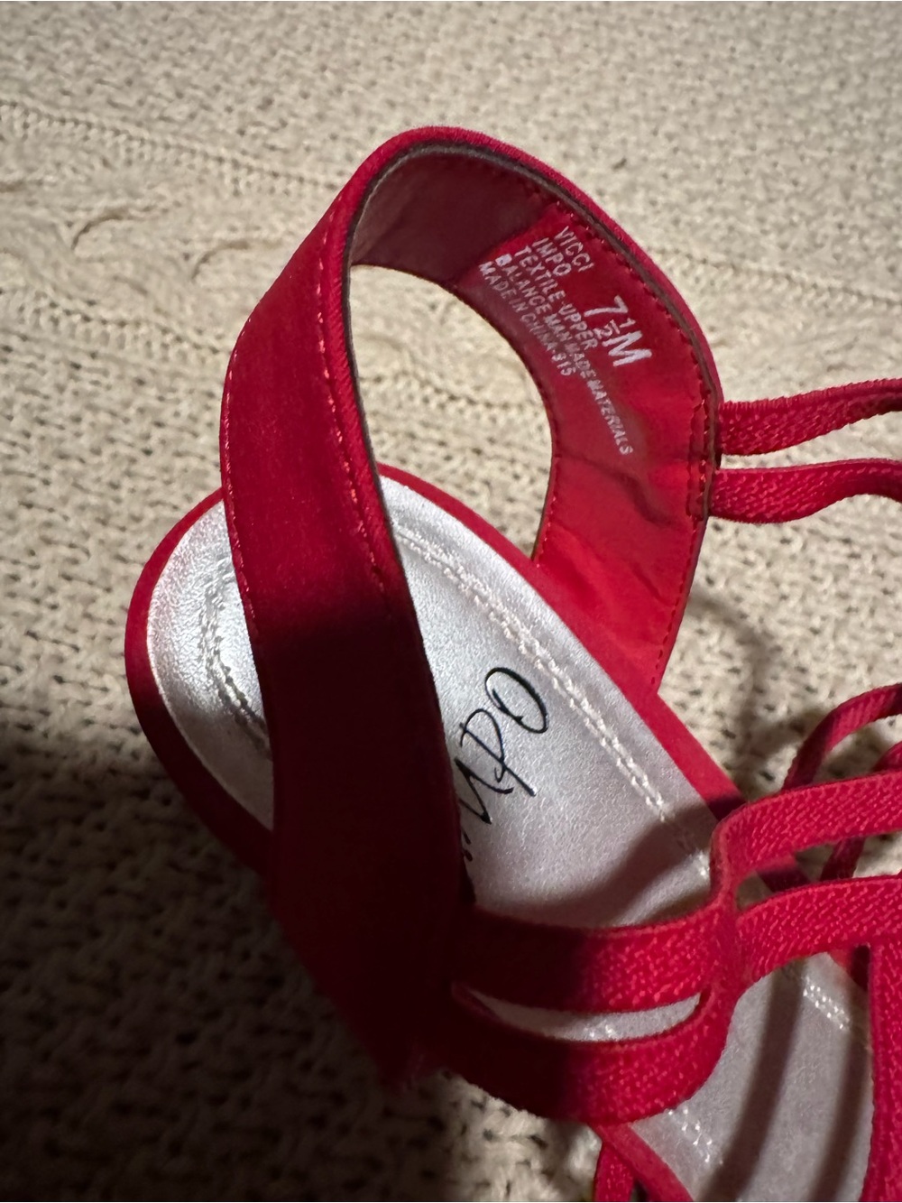 Impo Crimson Strappy Slingback Wedge Heels - Picture 2 of 9
